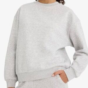 NWT J&O Co Oversized Fleece Crewneck Sweatshirt Cloud White, XL